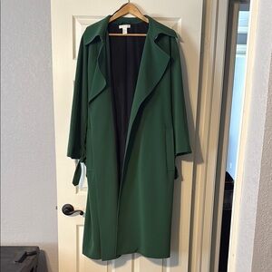 Elegant Green Trench Coat